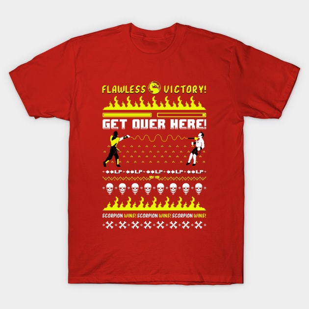 Get Over Here - Ugly Sweater T-Shirt by RetroPixelWorld